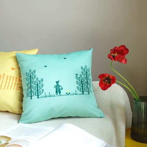 Welwetowa poszewka na poduszkę dekoracyjną Grzybobranie.jpg