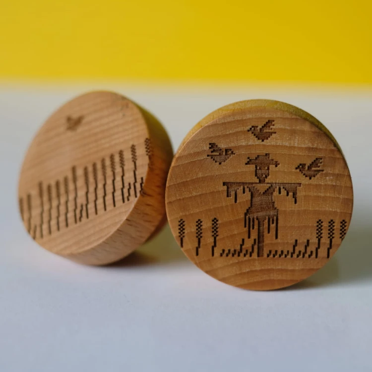 Zestaw gałek drewnianych Strach na wróble 2 szt./śr. 5 cm.jpg