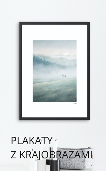 plakat, krajobraz, polska